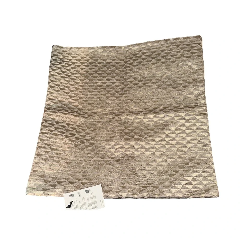 West Elm Pillow Cover Geo Brocade 20x20 Taupe sample